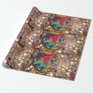 Regalo Papel de envolvimiento de luces de mosaico cardíac