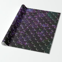 Papel de envolvimiento de luna de lino líaco místi