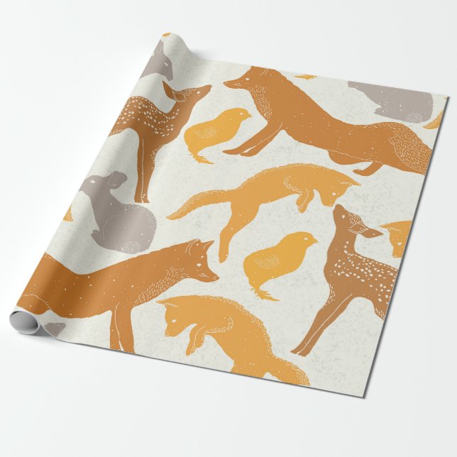 Regalo Papel de envolvimiento de madera encantada (Desenrollado)