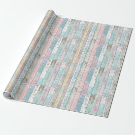 Regalo Papel de envolvimiento de madera rústica pastel