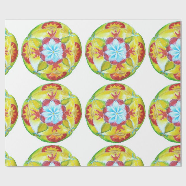 Regalo Papel de envolvimiento de Mandala Matte pintado a  (Superficie plana)