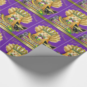 Regalo Papel de envolvimiento de Mardi Gras Claude