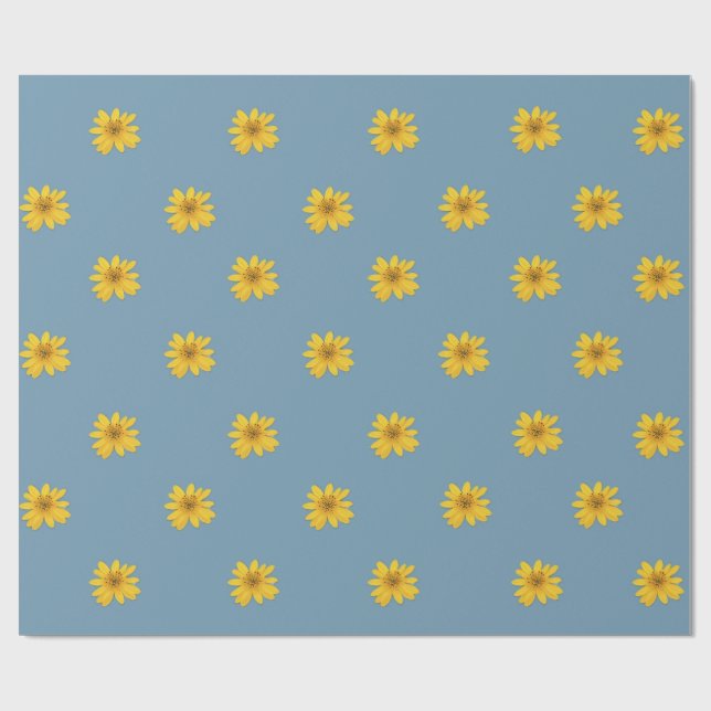 Regalo Papel de envolvimiento de margarita amarillo (Superficie plana)
