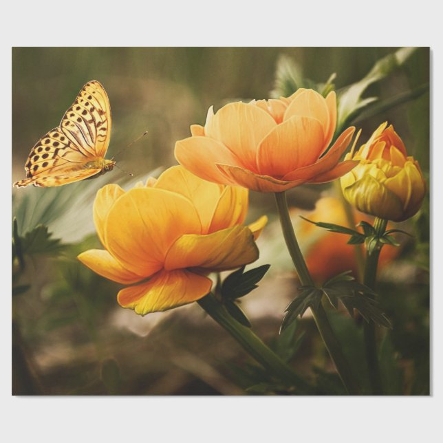 Regalo Papel de envolvimiento de mariposa Art 32 (Superficie plana)