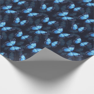 Regalo Papel de envolvimiento de mariposa azul