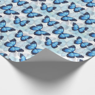 Regalo Papel de envolvimiento de mariposa azul