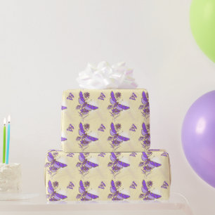 Regalo Papel de envolvimiento de mariposa púrpura