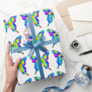 Regalo Papel de envolvimiento de mariposas de verano