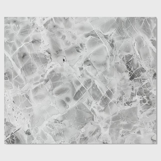 Regalo Papel de envolvimiento de mármol opulento gris (Superficie plana)