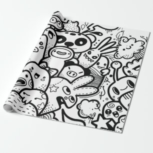 Regalo Papel de envolvimiento de MONSTER FELIZ