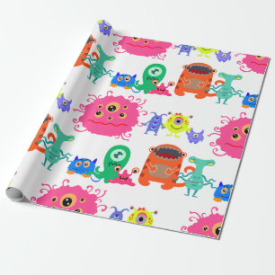 Regalo Papel de envolvimiento de monstruo lindo