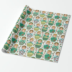Regalo Papel de envolvimiento de muñecas de nidificación