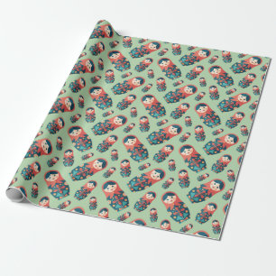Regalo Papel de envolvimiento de muñecas de nidificación