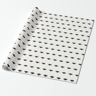Regalo Papel de envolvimiento de murciélagos negros