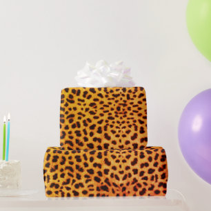 Regalo Papel de envolvimiento de Naranja de piel leopardo
