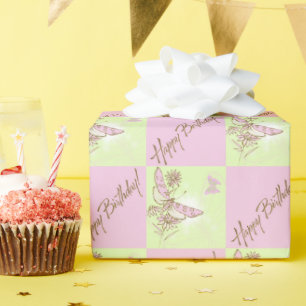 Regalo Papel de envolvimiento de natalidad para mariposa 