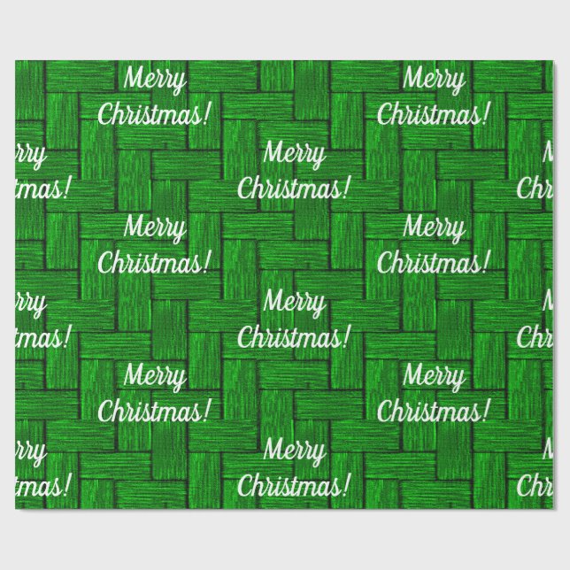 Regalo Papel de envolvimiento de navidad verde brillante (Superficie plana)