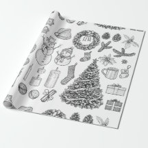 Papel de envolvimiento de Navidad vintage