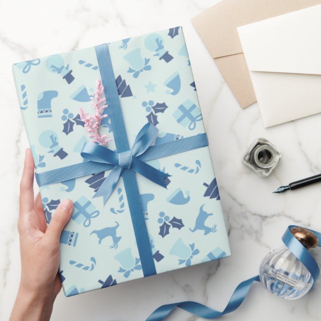 Regalo Papel de envolvimiento de Navidades azules (Regalar)