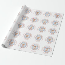 Papel de envolvimiento de Navidades azules de cier