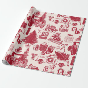 Regalo Papel de envolvimiento de Navidades de juguetes co
