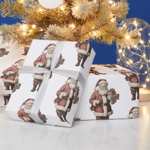 Regalo Papel de envolvimiento de Navidades de Santa