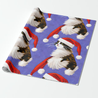 Regalo Papel de envolvimiento de Navidades de Santa Cat