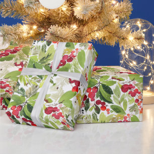 Regalo Papel de envolvimiento de Navidades de Watercolor