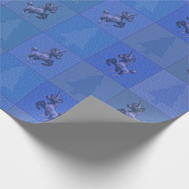 Regalo Papel de envolvimiento de Navidades unicornios de  (Esquina)