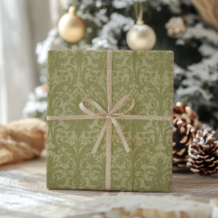 Regalo Papel de envolvimiento de Navidades verdes tradici