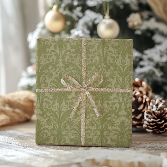 Regalo Papel de envolvimiento de Navidades verdes tradici (Subido por el creador)