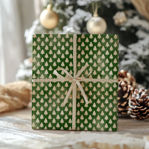Regalo Papel de envolvimiento de Navidades verdes tradici