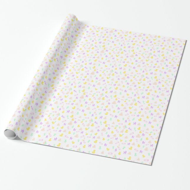 Regalo Papel de envolvimiento de niñas pequeñas (Desenrollado)