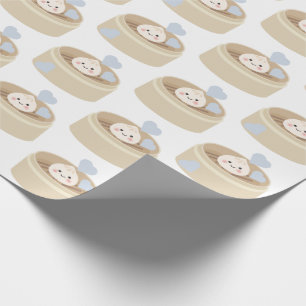 Regalo Papel de envolvimiento de niño blanco azul