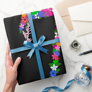 Regalo Papel de envolvimiento de número de flores siete