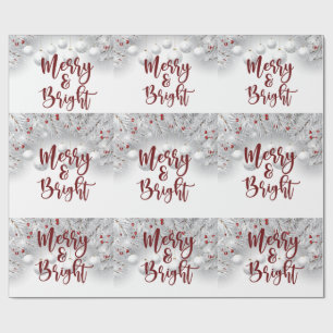 Regalo Papel de envolvimiento de ornamentos navideños y b