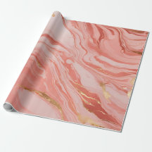 Papel de envolvimiento de oro rosado de color rosa
