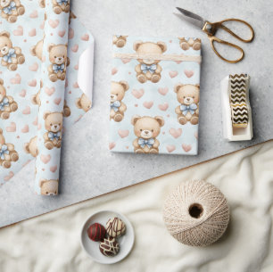 Regalo Papel de envolvimiento de oso de bebé
