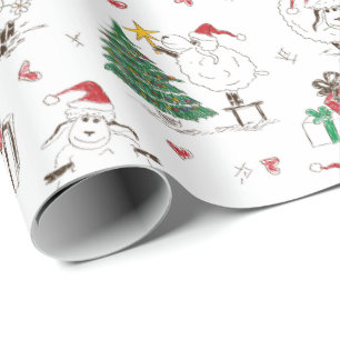 Regalo Papel de envolvimiento de ovejas Navidades diverti