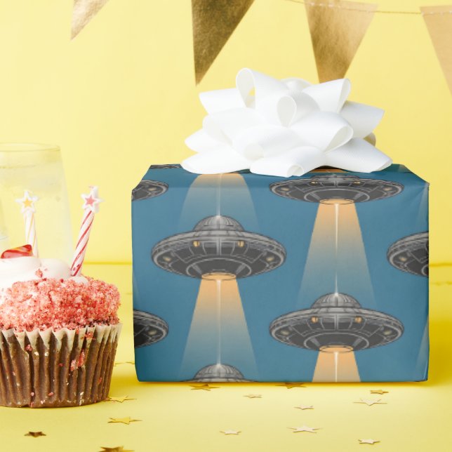 Regalo Papel de envolvimiento de OVNI Art Deco (Fiesta de cumpleaños )