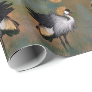 Regalo Papel de envolvimiento de pájaro de grana cruzada