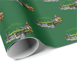 Regalo Papel de envolvimiento de Papá Noel afroamericano