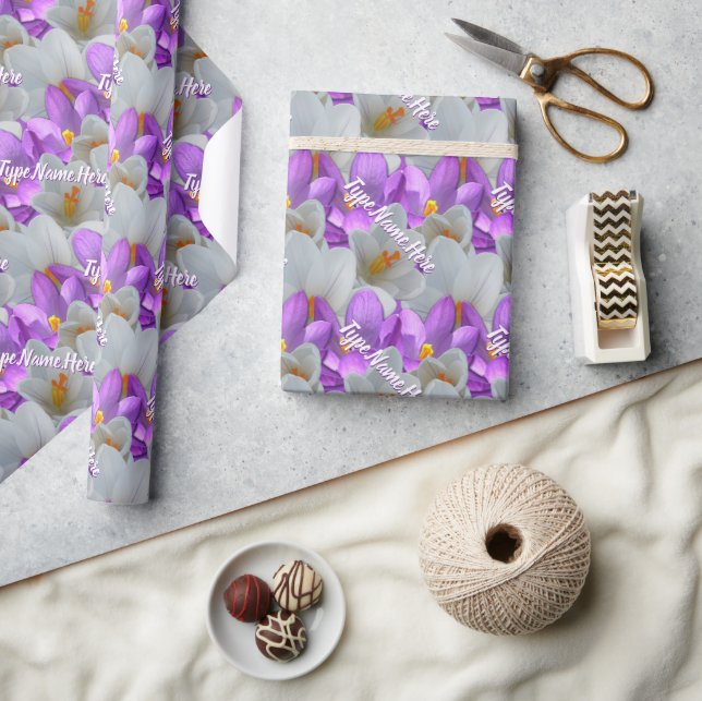 Regalo Papel de envolvimiento de Pascua Papel Crocus de p (Artesanía)