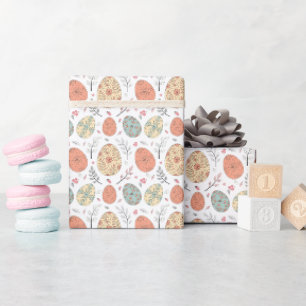 Regalo Papel de envolvimiento de Pascua Pastel - Blanco H