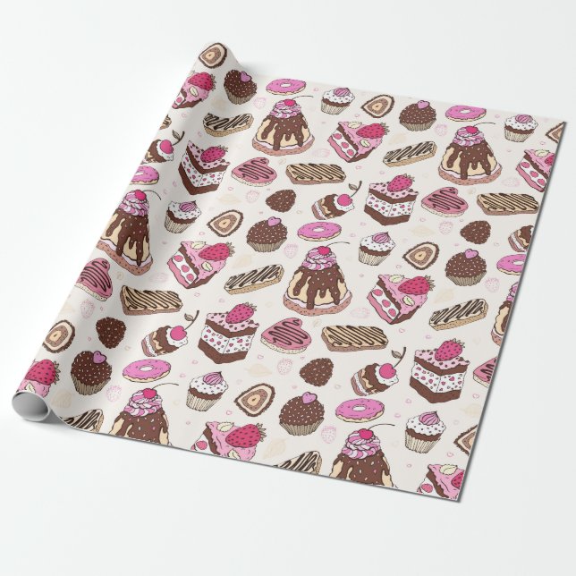 Regalo Papel de envolvimiento de pastas (Desenrollado)