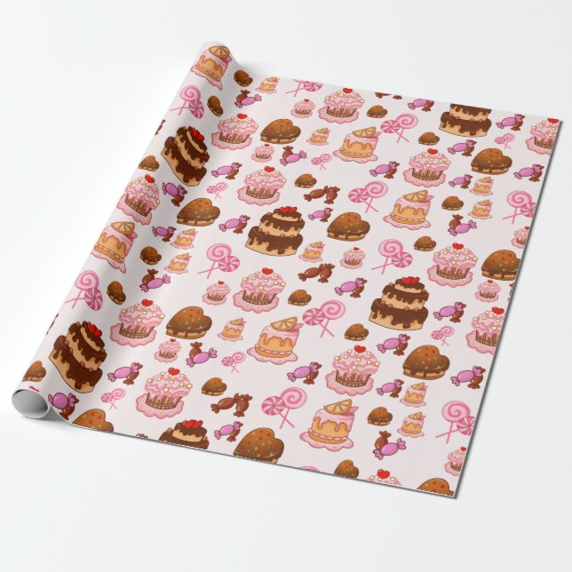 Regalo Papel de envolvimiento de pastas (Desenrollado)
