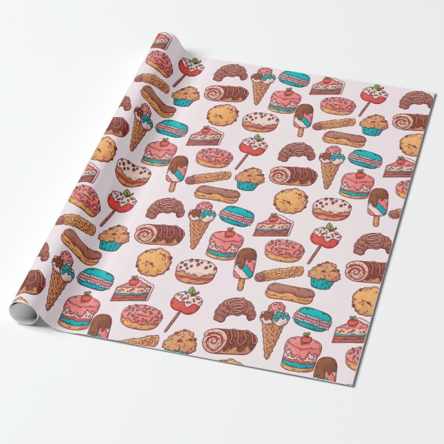 Regalo Papel de envolvimiento de pastas (Desenrollado)