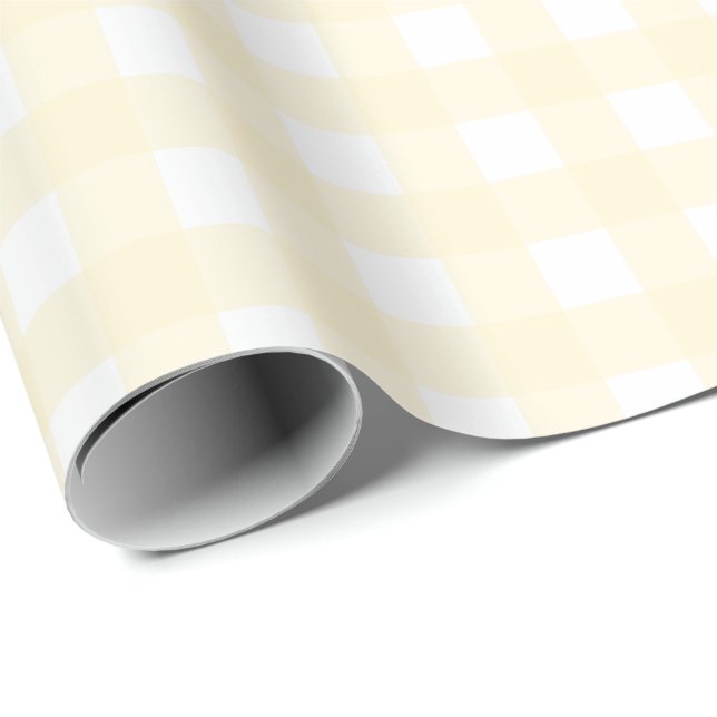Regalo Papel de envolvimiento de Pastel Lemon Gingham (Esquina del rollo)