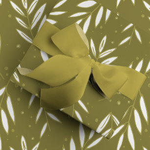Regalo Papel de envolvimiento de patrón botánico Green Sp