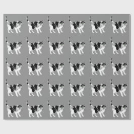 Regalo Papel de envolvimiento de PATRÓN CAT NEGRO Y BLANC